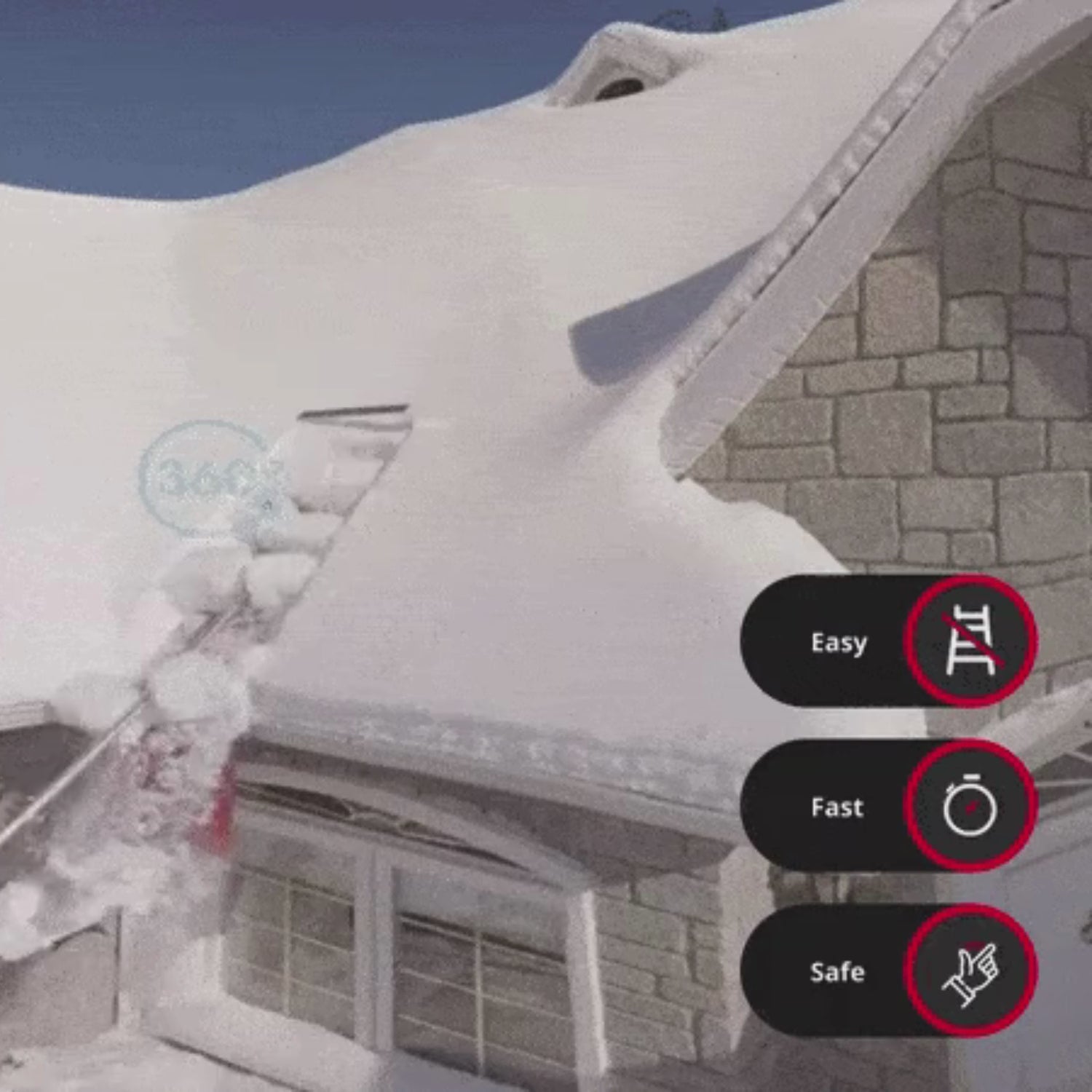 Load video: SnowPeeler PREMIUM – Roof Rake – 9 m (30 ft)