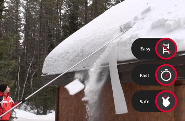 20 pieds, surfaceuse à glace d'arrière-cour, pelle à toit en aluminium pour  enlever facilement la neige difficile à atteindre, outil de déneigement de  toit avec poignée allongée réglable