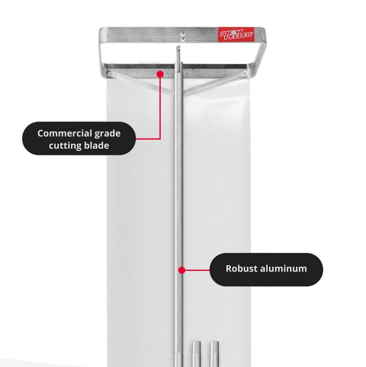 SnowPeeler CLASSIC - Roof Snow Removal Tool with a 20 ft. (6 m.) reach and a 9 ft. (2,7 m.) Snow Slide.
