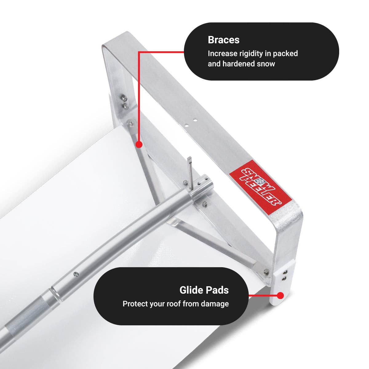 20 FT Aluminum Snow Roof Rake Adjustable Sectional Snow Removal